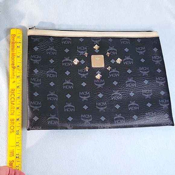 MCM Limited Edition Studded Monogram Luxury Oversized Clutch